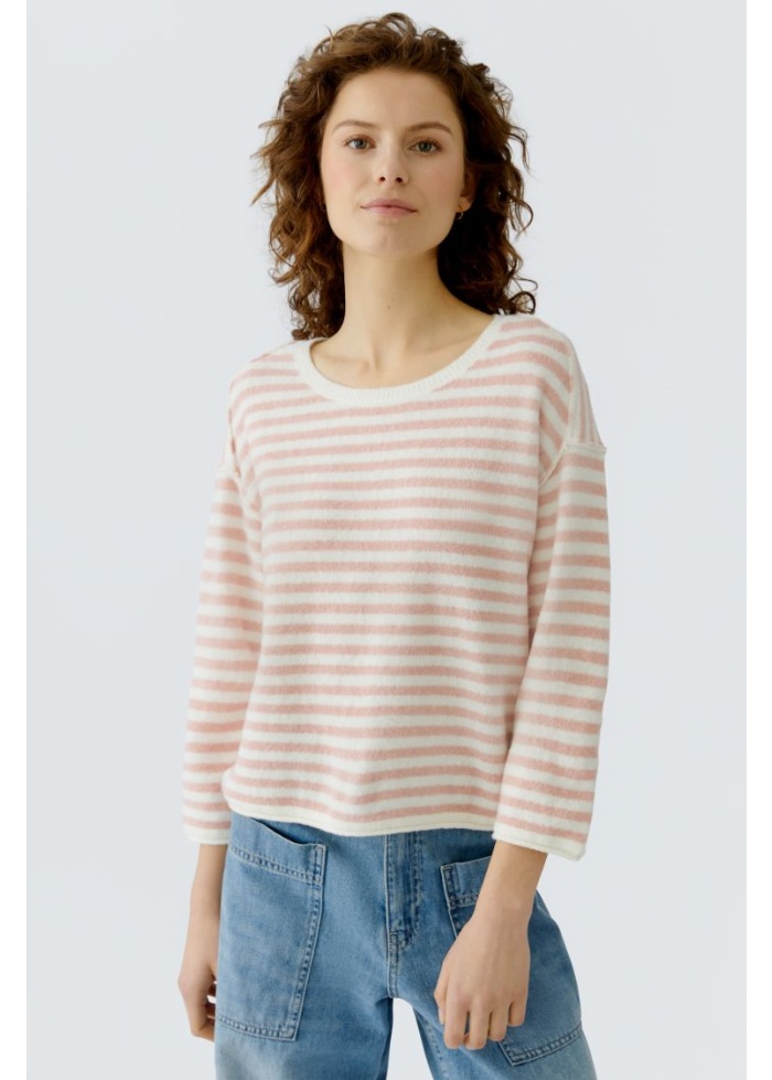 Oui | Pink Stripe Jumper