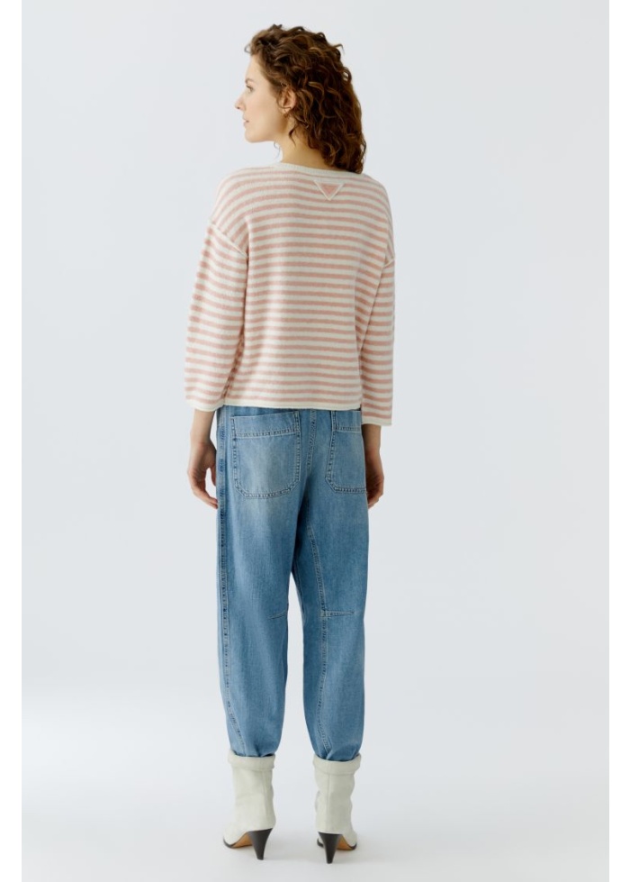 Oui | Pink Stripe Jumper