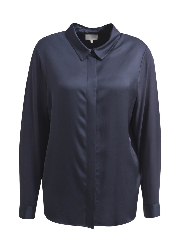 Milano | Silky Navy Shirt