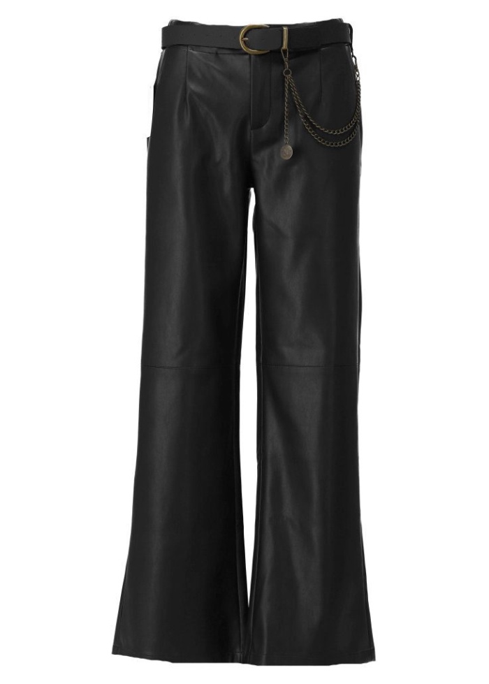 KDesign | Vegan Black Leather Trousers