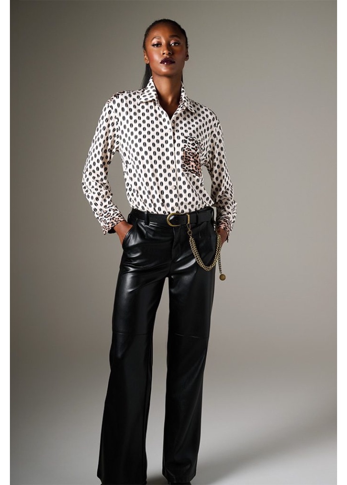 KDesign | Vegan Black Leather Trousers