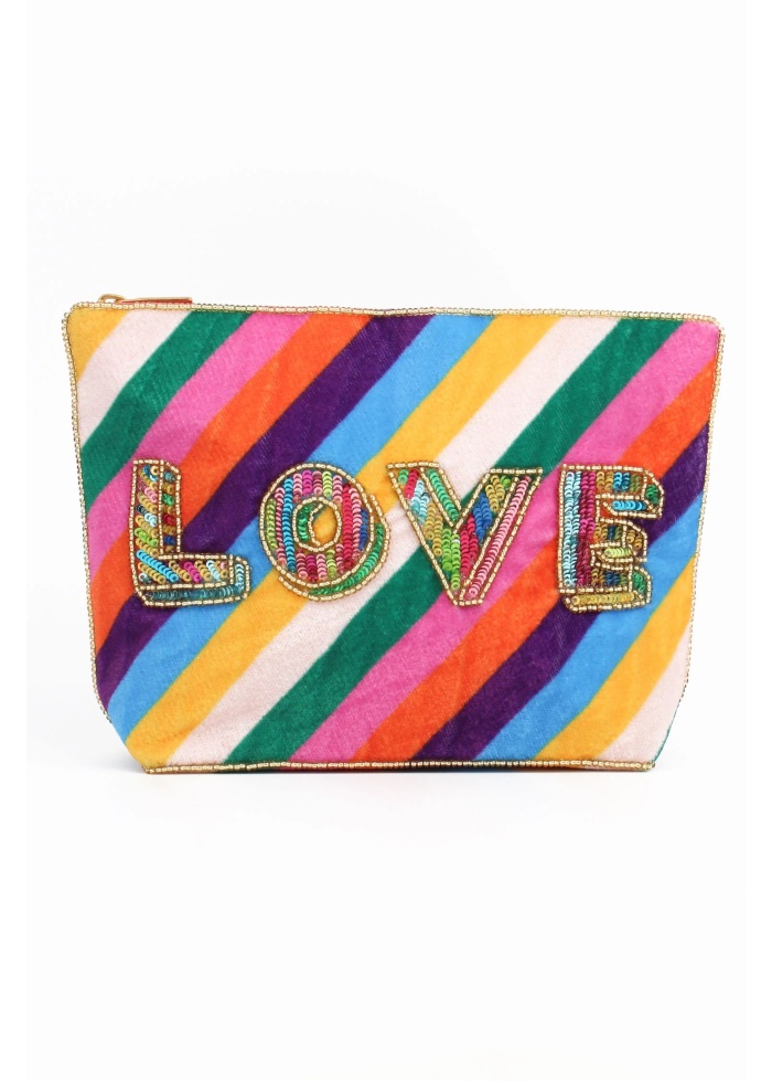 MyDoris | Love Rainbow Stripe Medium Pouch