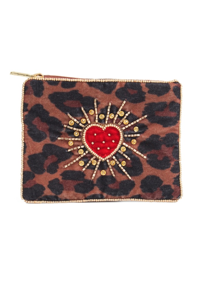 MyDoris | Leopard Heart Burst Small Pouch