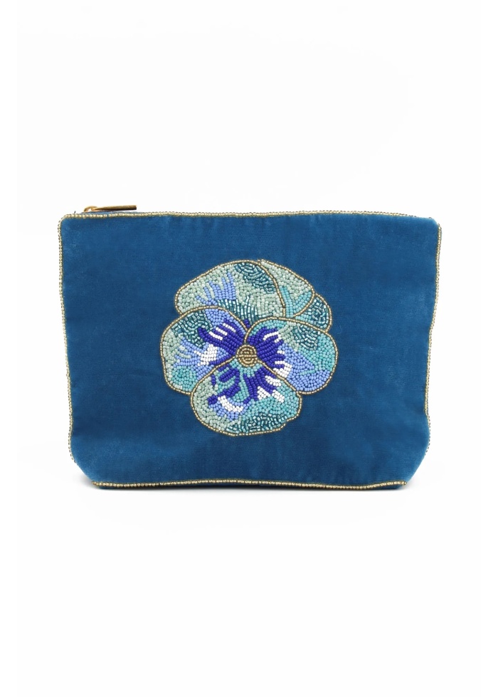 MyDoris | Blue Pansy Medium Pouch