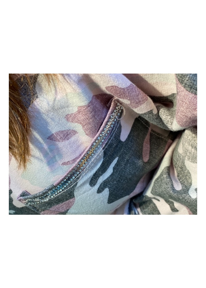 Lulu | Pink Camouflage Sweat Top