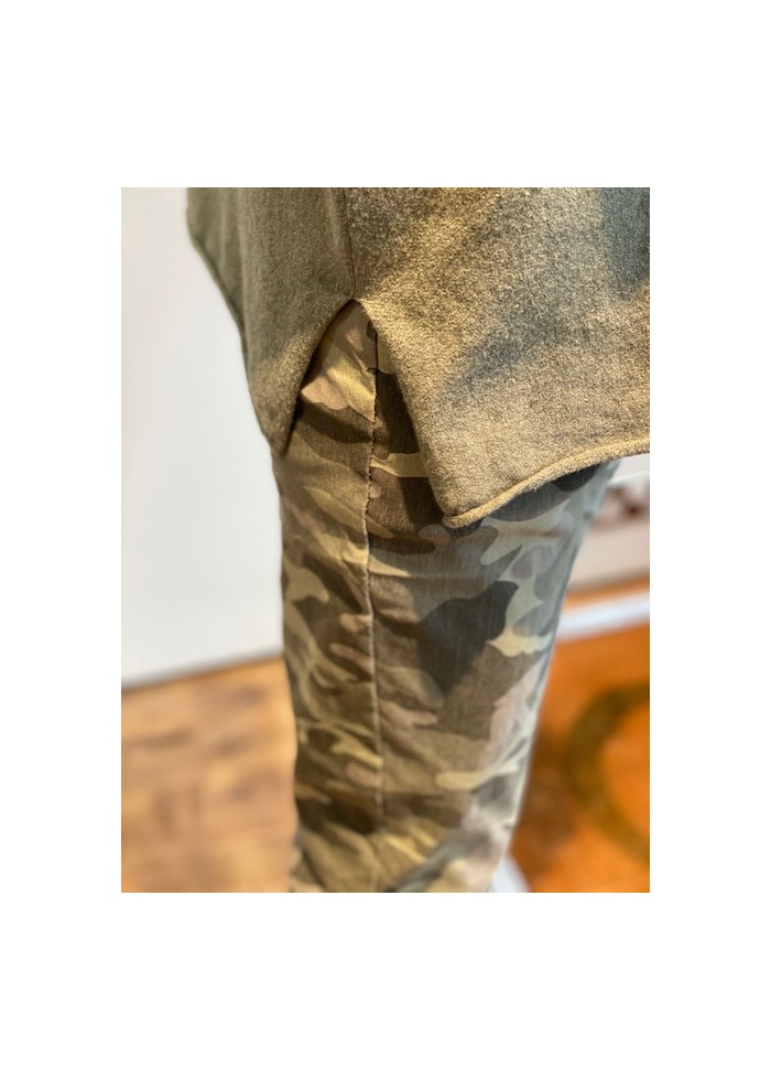 Lulu | Khaki Camouflage Trousers