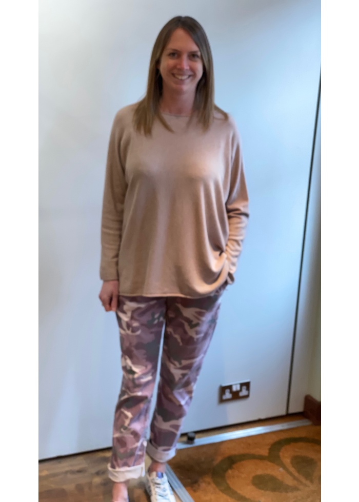 Lulu | Pink Camouflage Trousers