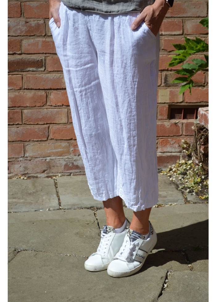 Deck | Crop Linen Trousers