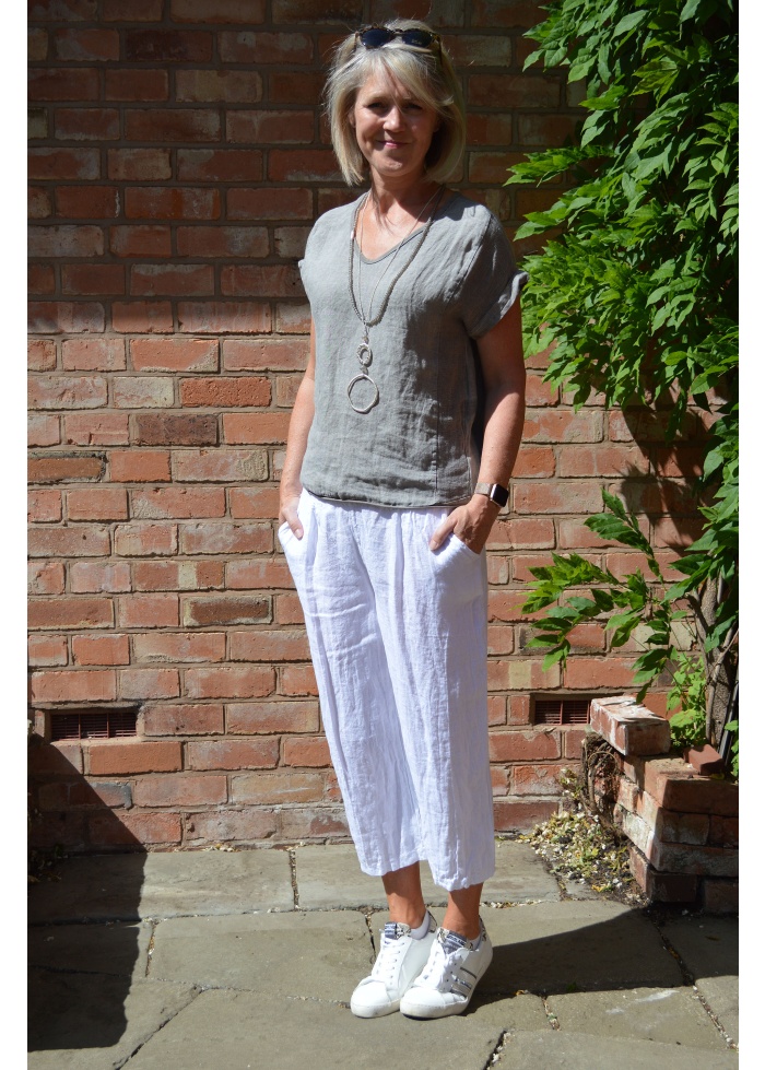 Deck | Crop Linen Trousers