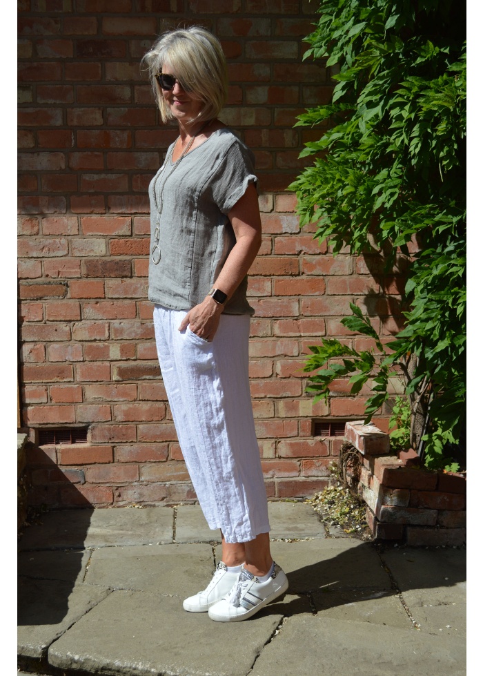 Deck | Crop Linen Trousers