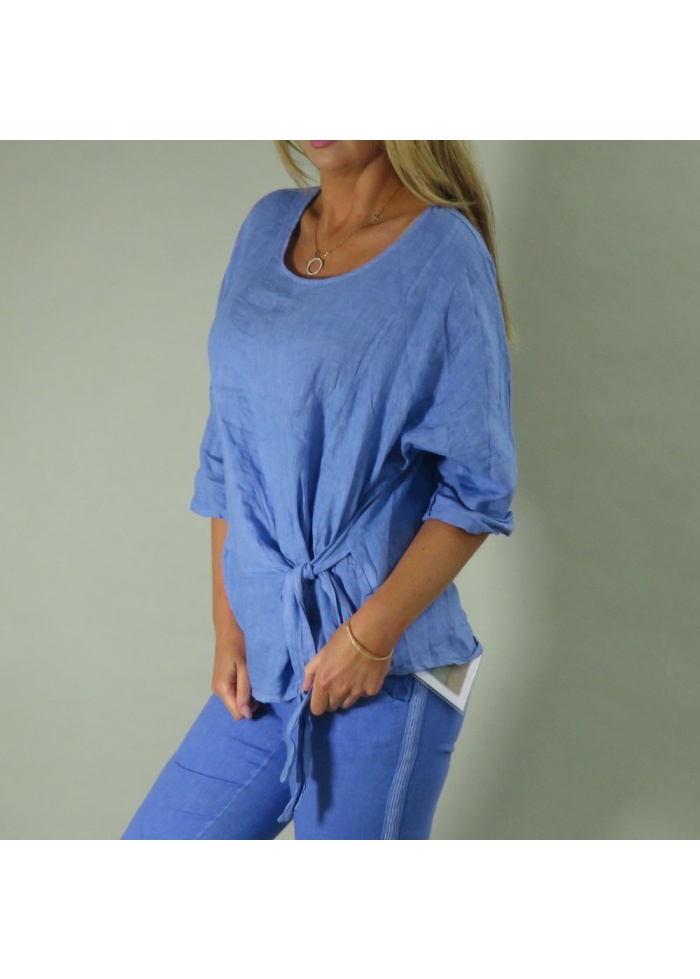 Deck | Side Tie Linen Top