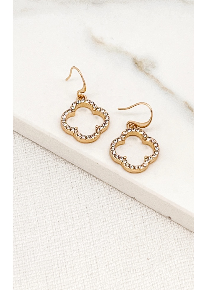 Envy | Diamante Clover Earrings