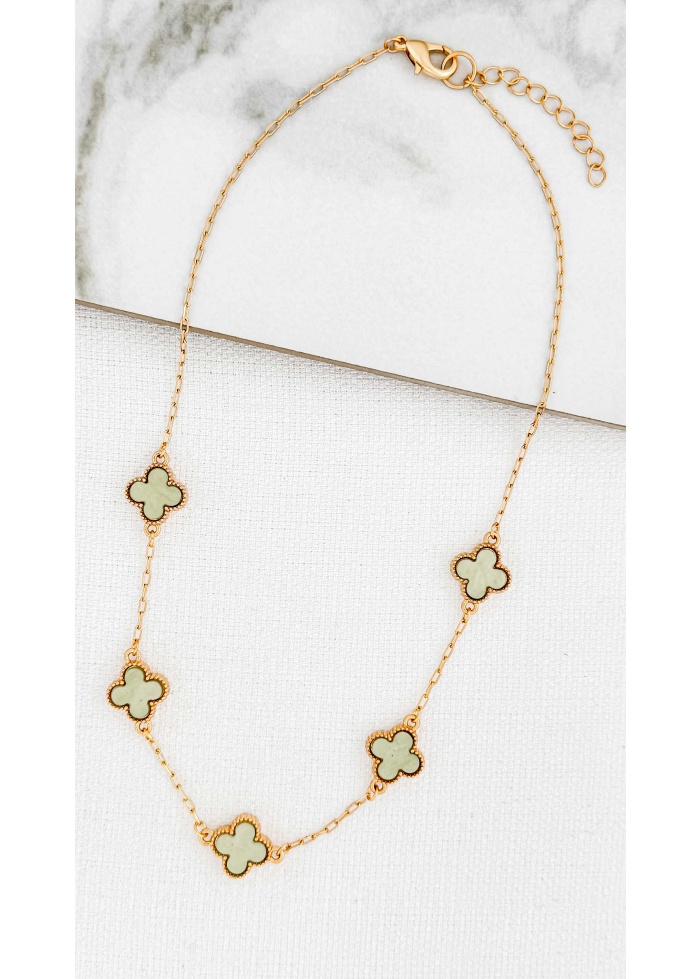 Envy | Green Clover Necklace