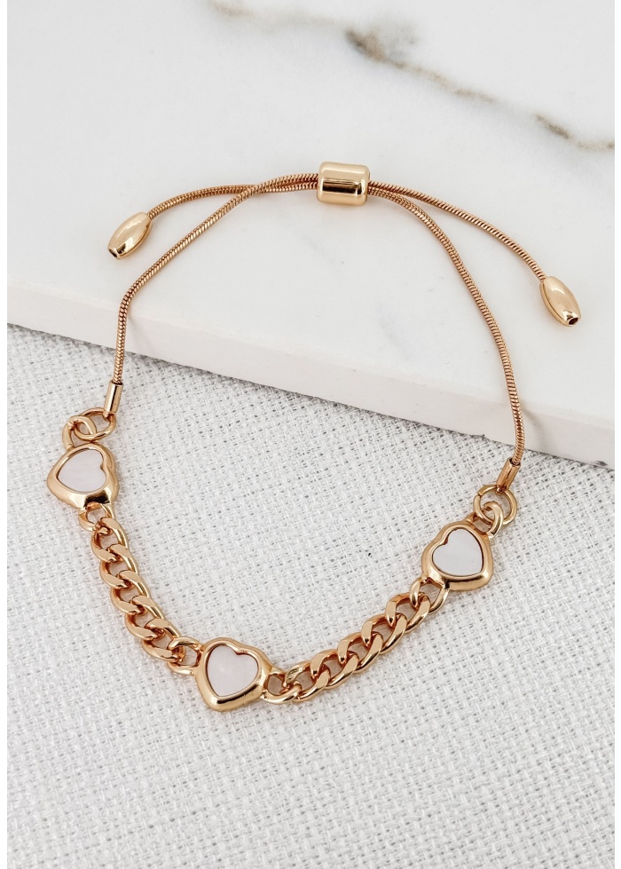 Envy | Heart Bracelet White