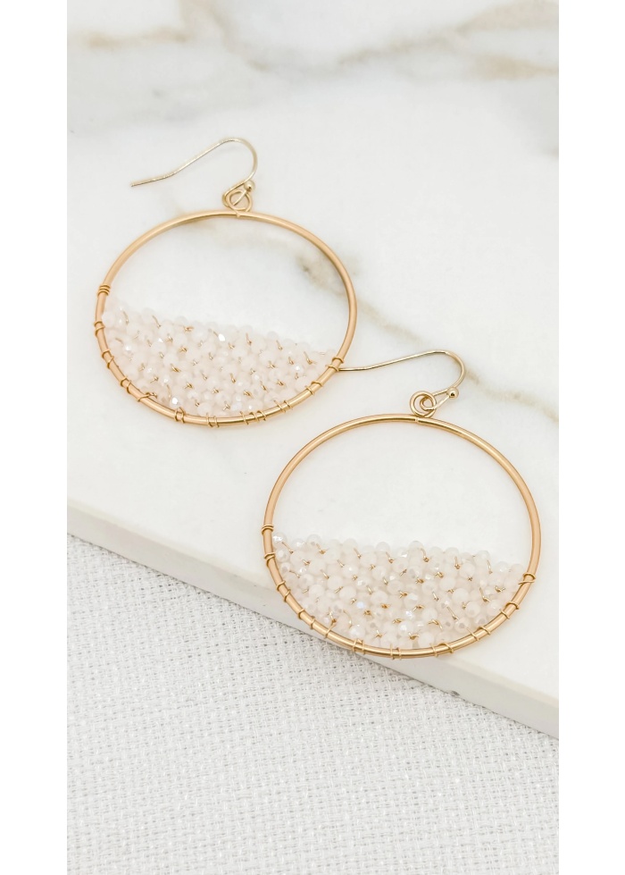 Envy | Bead Hoop Earrings