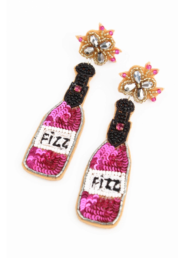 MyDoris | Pink Fizz Bottle Earrings