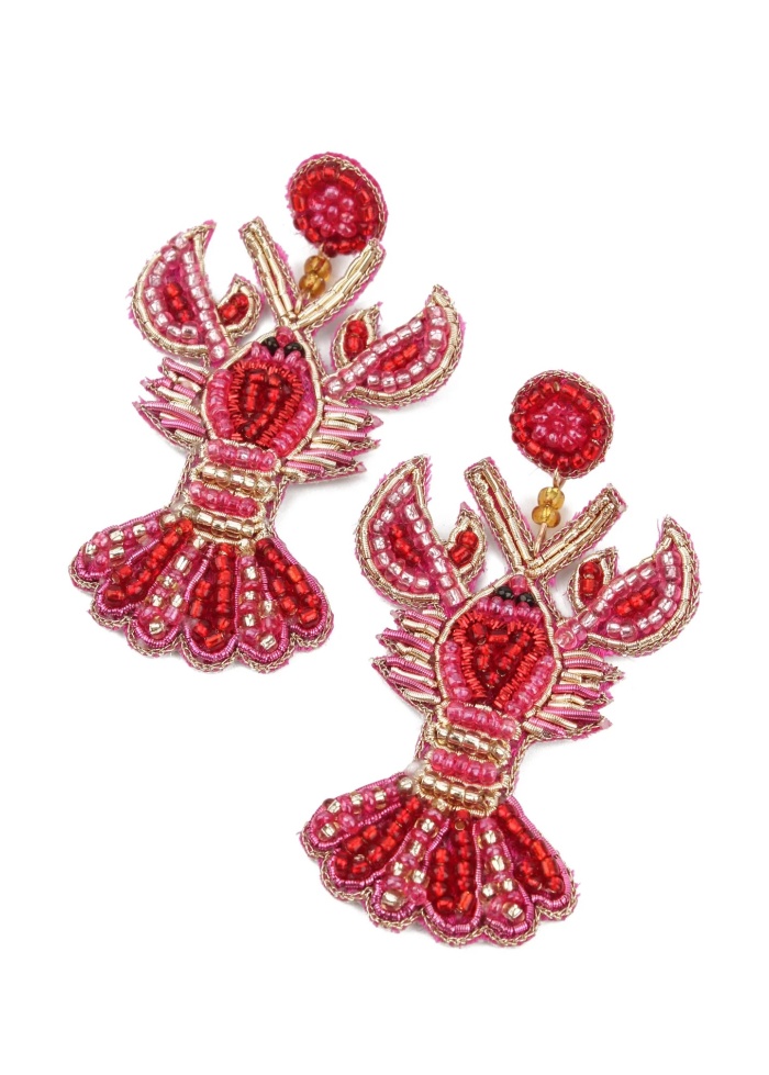 MyDoris | Lobster Love Beaded Earrings