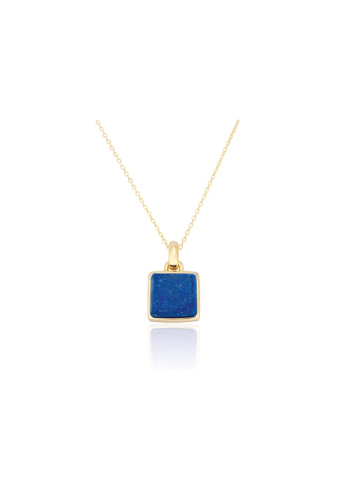 Spoke | Lapis Square Pendant & Chain