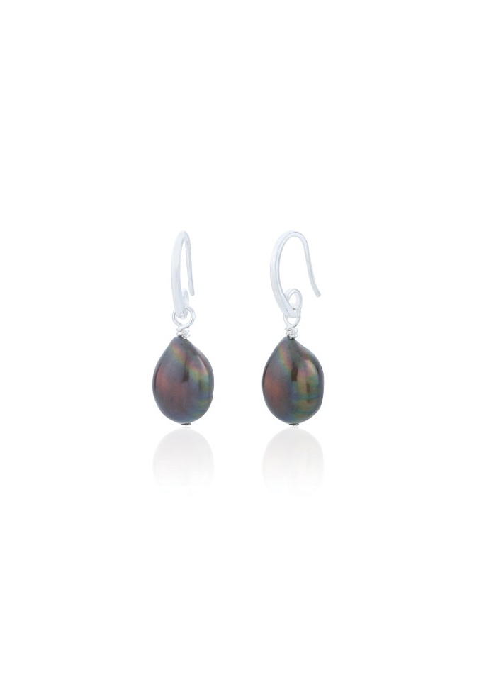 Spoke | Noah Black Pearl Drop Earrings