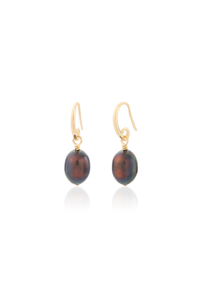 Spoke | Noah Black Pearl Drop Earrings