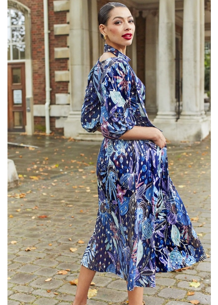 Onjenu | Esme Midnight Blue Midi Dress