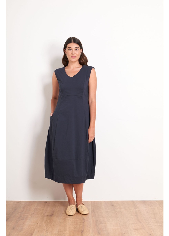 Foil | Believe The Hype Trapeze Dress Navy