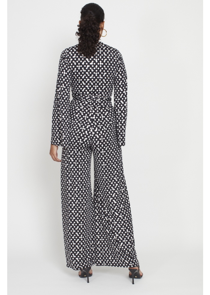 Onjenu | Fenn Jumpsuit Polka Metallic Black Dot