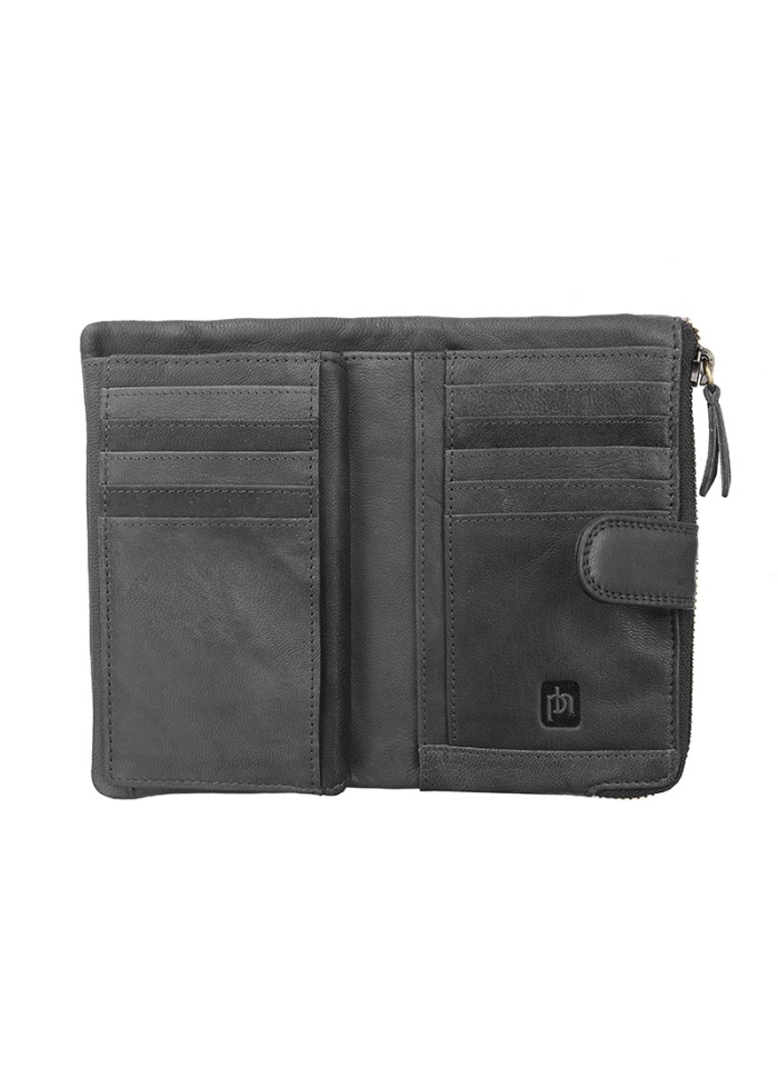 Firelog | Soft Leather Black Purse 