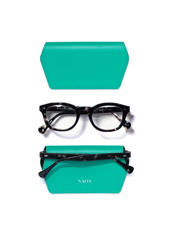 NAOA | Apple Leather Slim Glasses Case Emerald