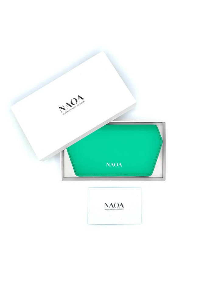 NAOA | Apple Leather Slim Glasses Case Emerald