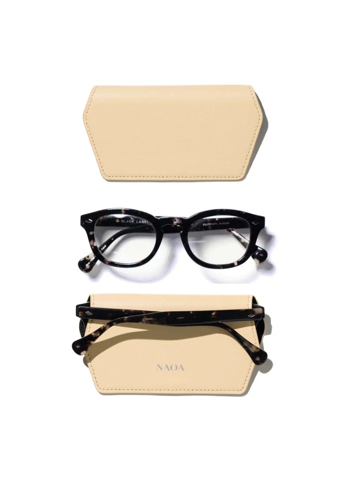 NAOA | Apple Leather Slim Glasses Case Cream