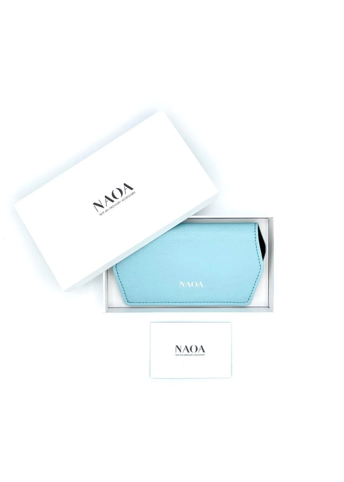 NAOA | Apple Leather Slim Glasses Case Turquoise