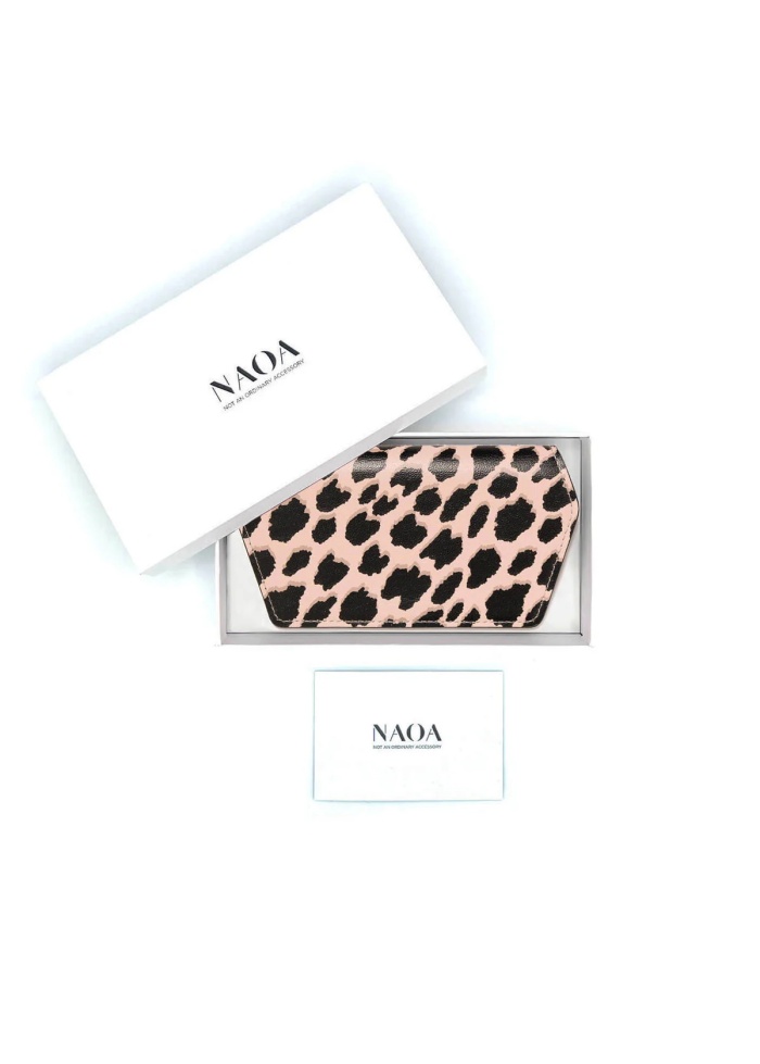NAOA | Apple Leather Slim Glasses Case Leopard