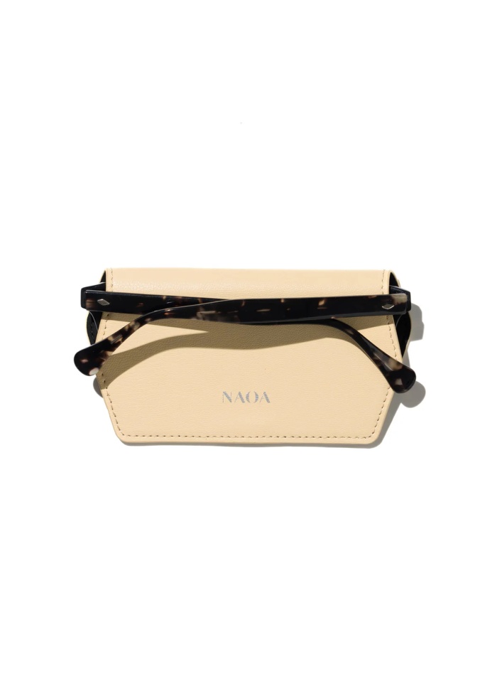 NAOA | Apple Leather Slim Glasses Case Cream
