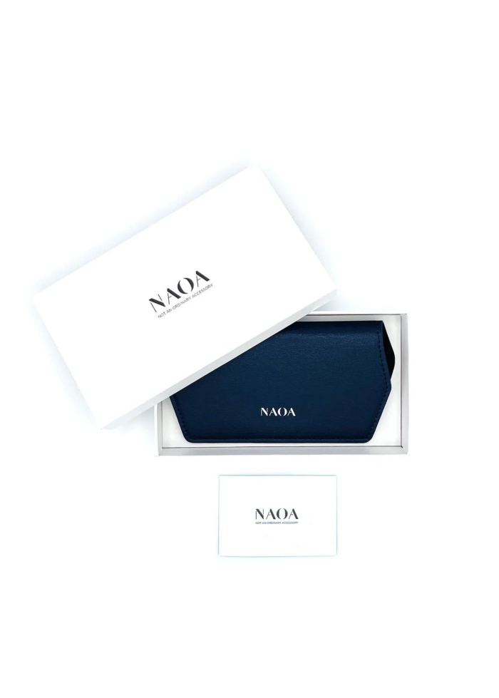 NAOA | Apple Leather Slim Glasses Case Navy