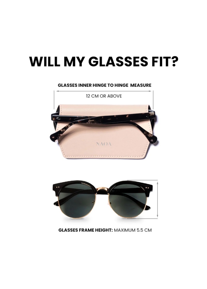 NAOA | Apple Leather Slim Glasses Case Pale Pink