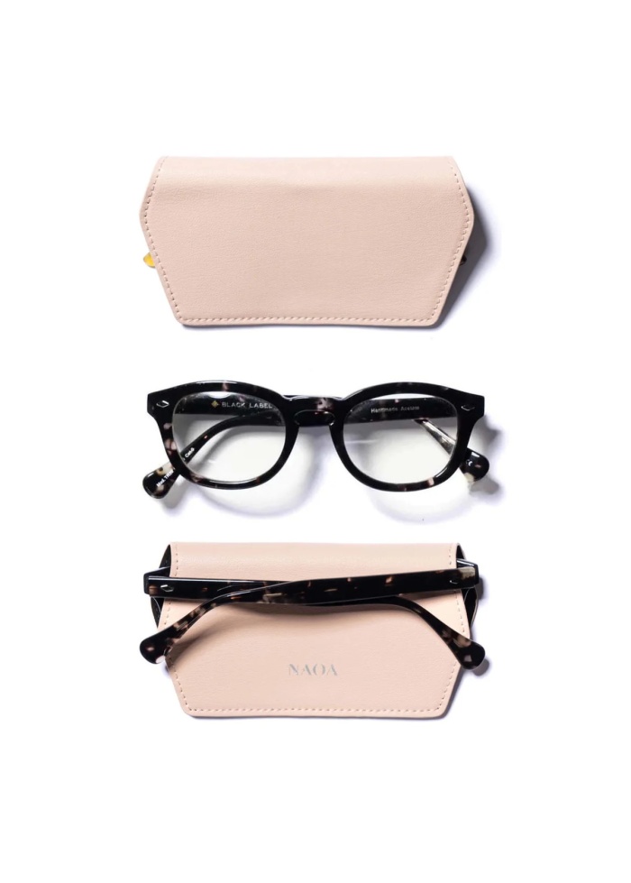 NAOA | Apple Leather Slim Glasses Case Pale Pink