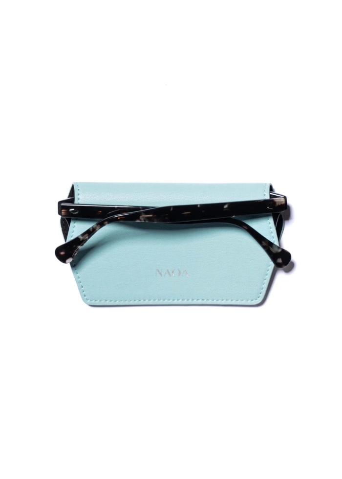 NAOA | Apple Leather Slim Glasses Case Turquoise