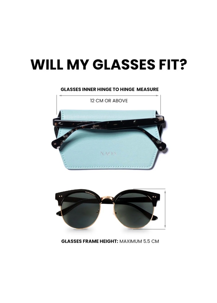 NAOA | Apple Leather Slim Glasses Case Turquoise