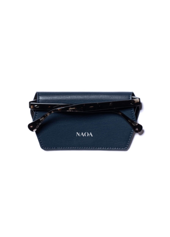 NAOA | Apple Leather Slim Glasses Case Navy
