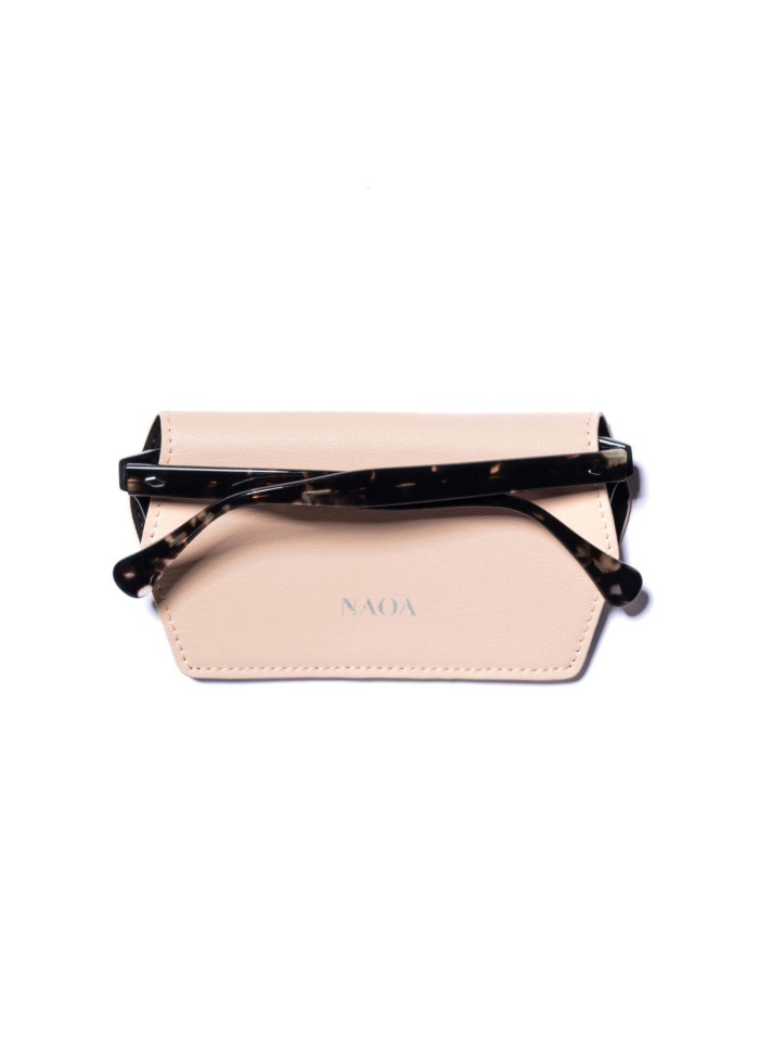 NAOA | Apple Leather Slim Glasses Case Dusty Pink