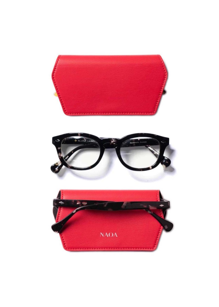 NAOA | Apple Leather Slim Glasses Case Red