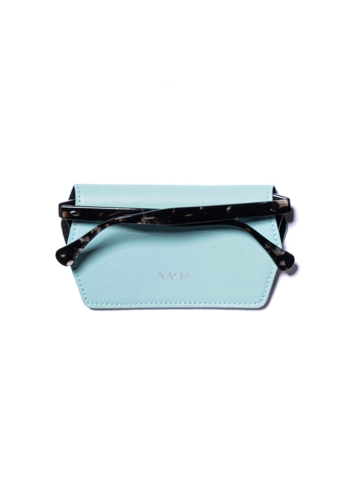 NAOA | Apple Leather Slim Glasses Case Turquoise