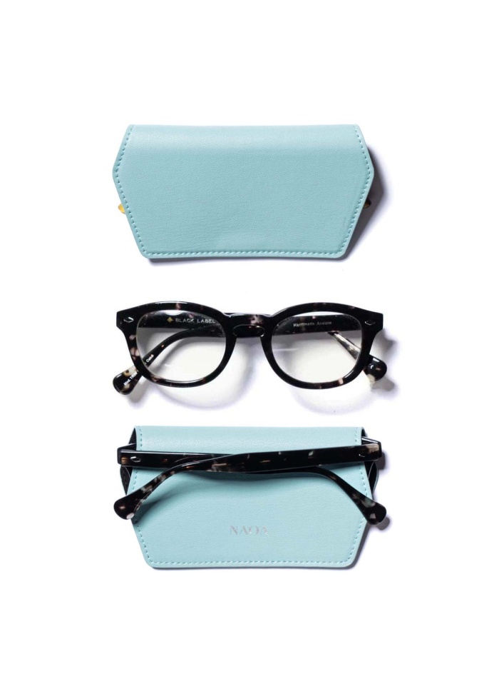NAOA | Apple Leather Slim Glasses Case Turquoise