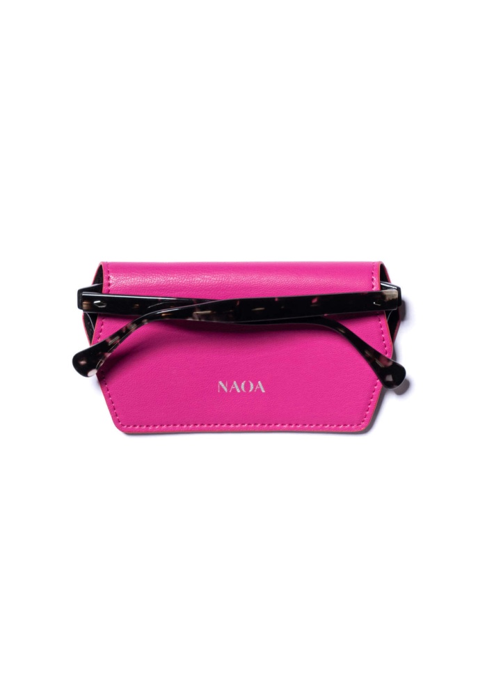 NAOA | Apple Leather Slim Glasses Case Fuchsia