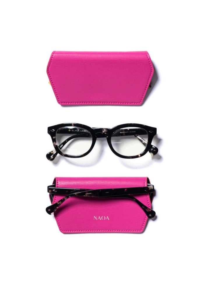 NAOA | Apple Leather Slim Glasses Case Fuchsia