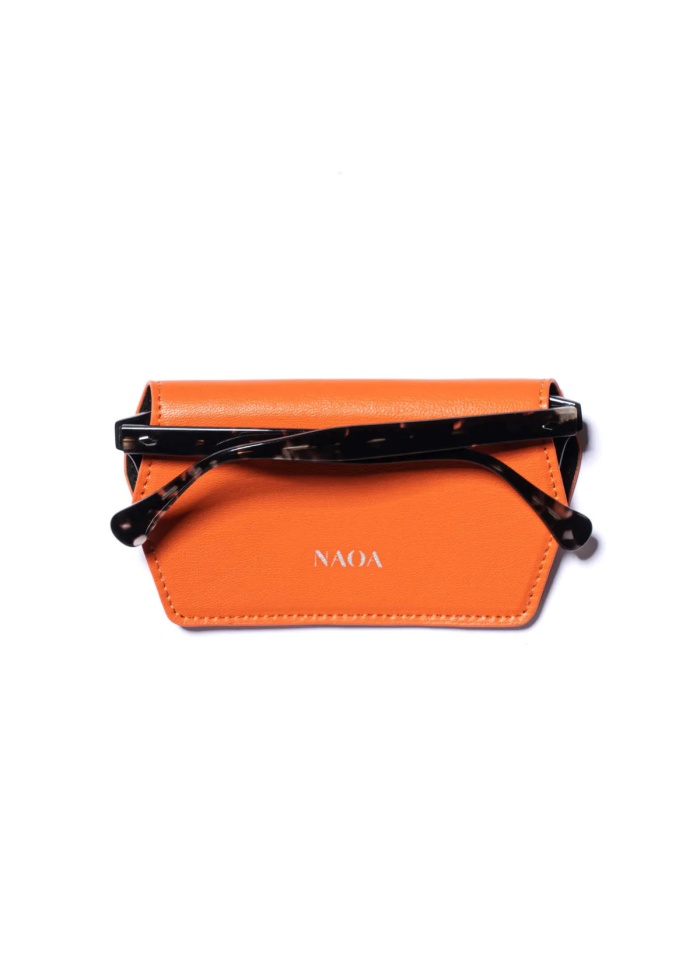 NAOA | Apple Leather Slim Glasses Case Tangerine