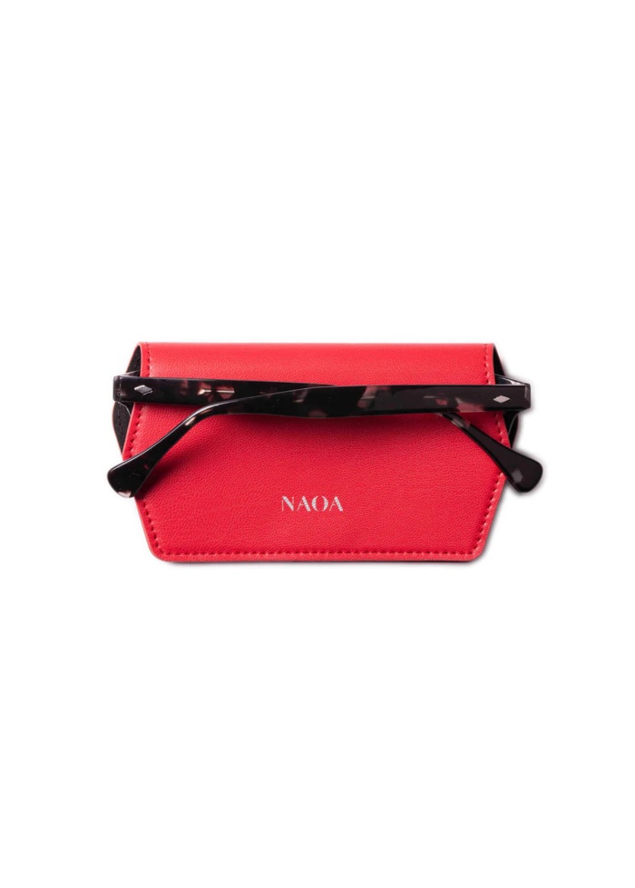 NAOA | Apple Leather Slim Glasses Case Red