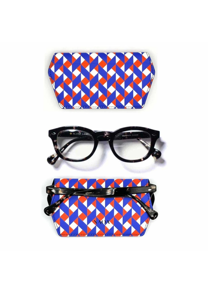 NAOA | Apple Leather Slim Glasses Case Weave Print