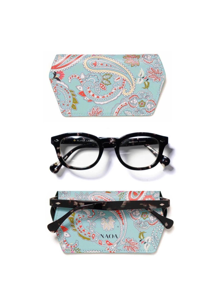 NAOA | Apple Leather Slim Glasses Case Paisley